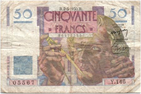 France 50 Francs Le Verrier - 02-03-1950 Série Y.146