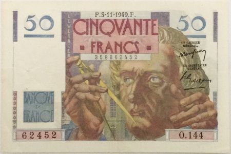 France 50 Francs Le Verrier - 03-11-1949 Série O.144 - SUP