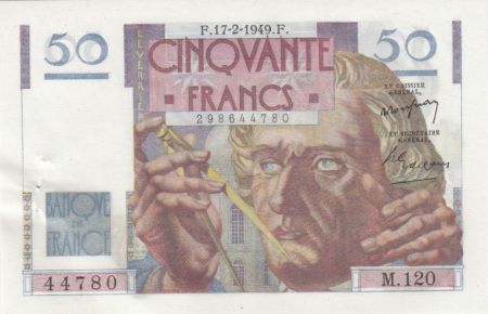 France 50 Francs Le Verrier - 17-02-1949 Série M.120 -  SPL