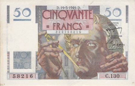 France 50 Francs Le Verrier - 19-05-1949 - Série C.130 - TTB+