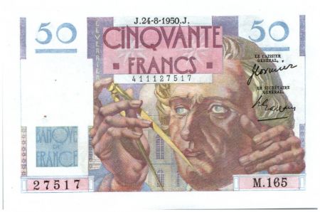 France 50 Francs Le Verrier - 24-08-1950 Série M.165