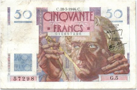 France 50 Francs Le Verrier - 28-03-1946 Série G.5