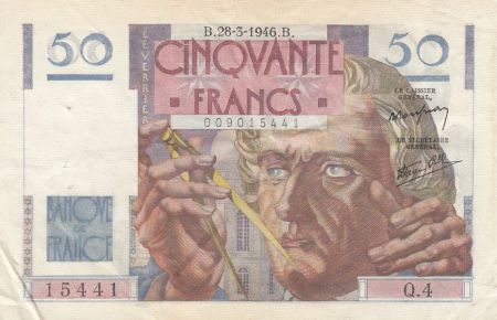 France 50 Francs Le Verrier - 28-03-1946 Série Q.4 - TTB
