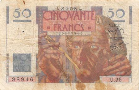 France 50 Francs Le Verrier - 31-05-1946 Série U.35 - TB