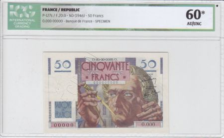 France 50 Francs Le Verrier - Specimen - 1946