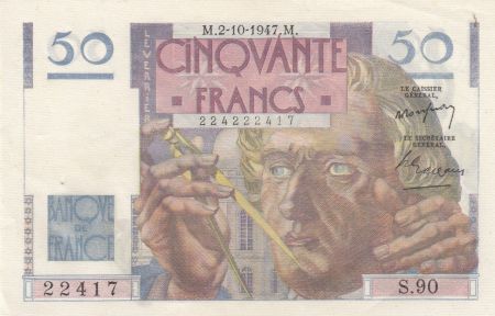 France 50 Francs Leverrier - 02-10-1947 - Série S.90