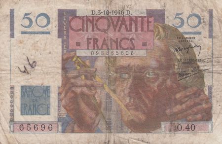 France 50 Francs Leverrier - 03-10-1946 - Série O.40 - B