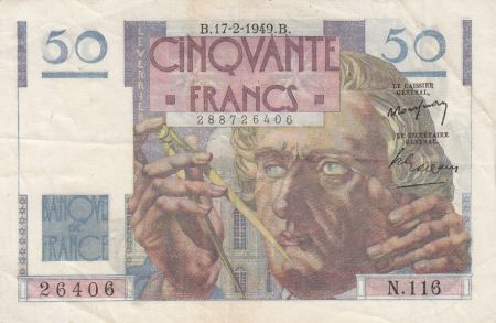 France 50 Francs Leverrier - 17-02-1949 - Série N.116 - TTB