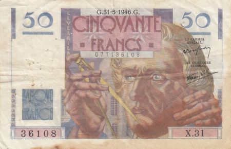 France 50 Francs Leverrier - 31-05-1946 - Série X.31