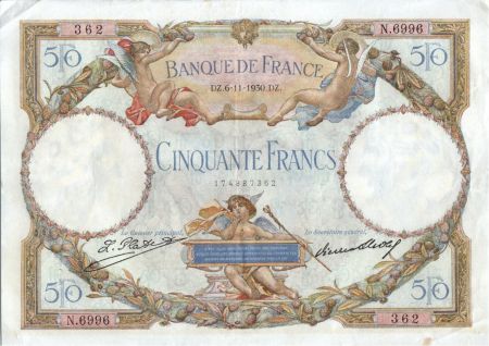 France 50 Francs LO Merson - 06-11-1930 Série N.6996