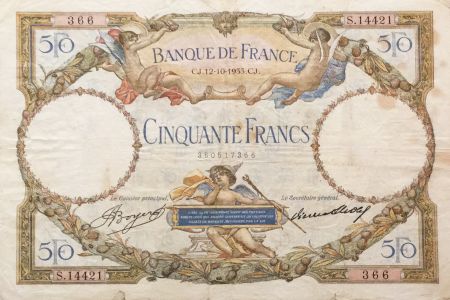 France 50 Francs LO Merson - 12-10-1933 Série S.14421 - TB+