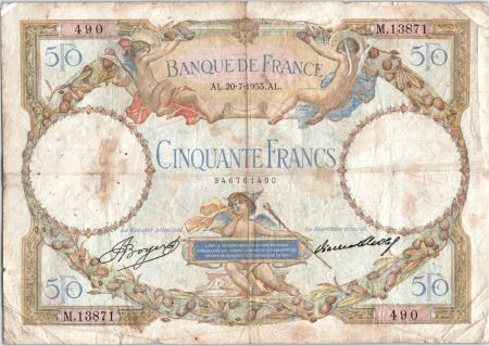 France 50 Francs LO Merson - 20-07-1933 Série M.13871