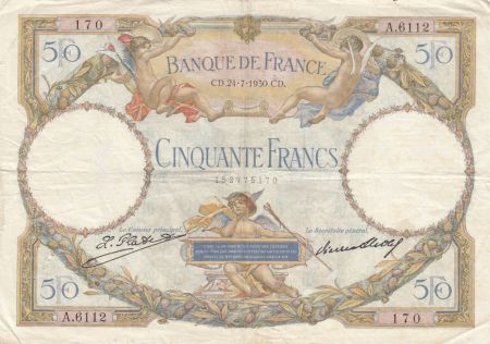France 50 Francs LO Merson - 24-07-1930 Série A.6112
