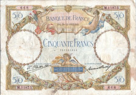 France 50 Francs LO Merson - 29-12-1932 Série M.11875