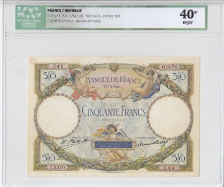France 50 Francs Luc Olivier Merson - 01/06/1928
