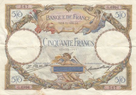 France 50 Francs Luc Olivier Merson - 06-11-1930 Série G.6996