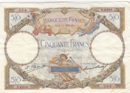 France 50 Francs Luc Olivier Merson - 06-11-1930 Série N.6996-364