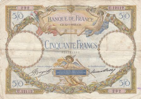 France 50 Francs Luc Olivier Merson - 12-01-1933 Série U.12112