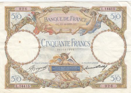 France 50 Francs Luc Olivier Merson - 12-10-1933 Série L.14415