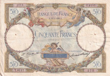 France 50 Francs Luc Olivier Merson - 18-05-1929 - Série T.4117 - Fay.15.03