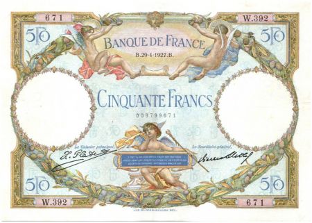 France 50 Francs Luc Olivier Merson - 1927