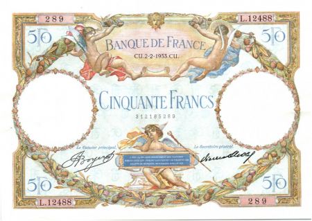 France 50 Francs Luc Olivier Merson - 1933