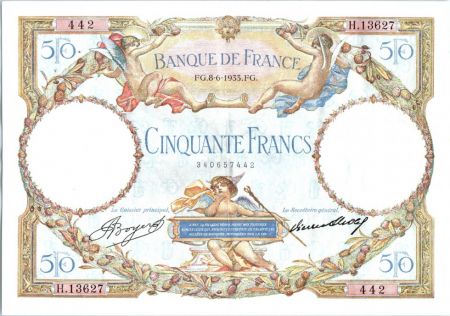 France 50 Francs Luc Olivier Merson - 8-06-1933 Série H.13627 442
