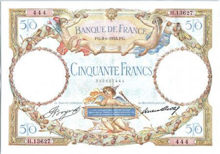 France 50 Francs Luc Olivier Merson - 8-06-1933 Série H.13627 444