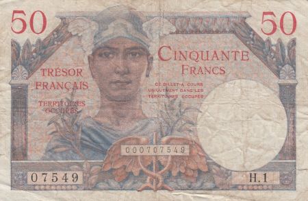 France 50 Francs Mercure, Trésor Français - 1947 - Série  H.1