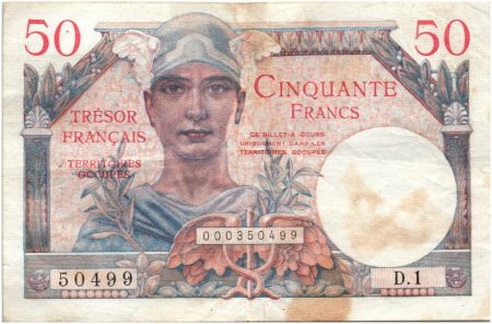 France 50 Francs Mercure, Trésor Français - 1947 - Série D.1 50499