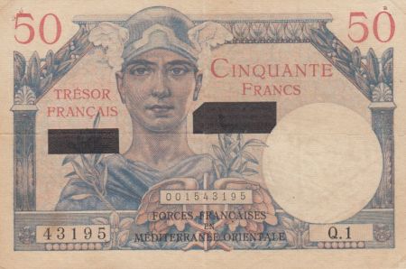 France 50 Francs Mercure, Trésor Français -Suez 1956 - Série Q.1 - TTB