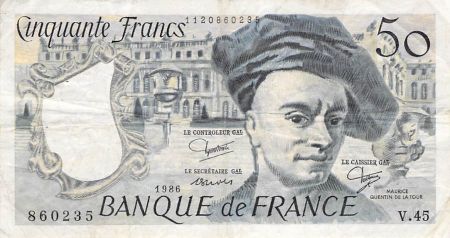 France 50 Francs Quentin de la Tour - Années variées 1976-1992 - TB