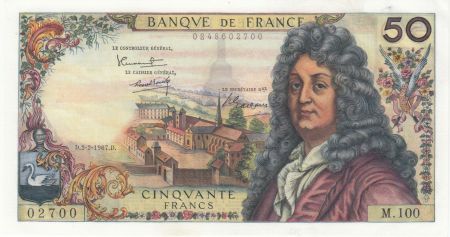 France 50 Francs Racine - 02-02-1967 Série M.100 - SUP+