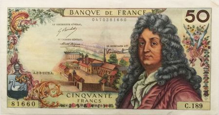 France 50 Francs Racine - 02-03-1972 Série C.189 - TTB