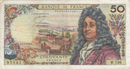 France 50 Francs Racine - 02-03-1972 Série R.196 - TB+
