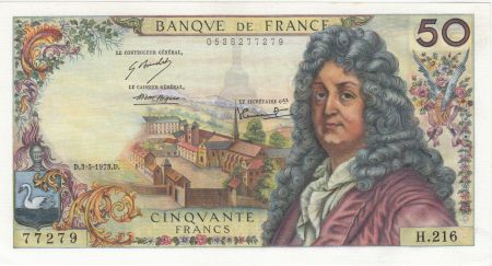 France 50 Francs Racine - 03-05-1973 Série H.216 - TTB+
