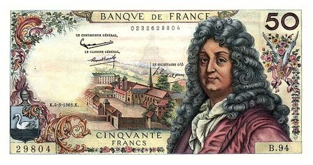 France 50 Francs Racine - 04-03-1965 - Série B.94