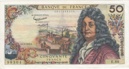France 50 Francs Racine - 04-03-1965 Série E.88 - TTB+