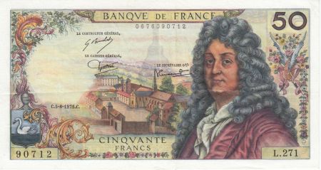 France 50 Francs Racine - 05-06-1975 Série L.271 - TTB+