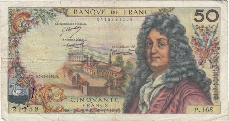 France 50 Francs Racine - 05-11-1970 Série P.168 - TB