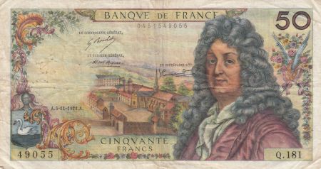 France 50 Francs Racine - 05-11-1971 Série Q.181 - TB