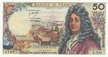 France 50 Francs Racine - 07-02-1974 Série A.244 - SPL