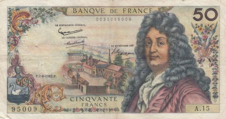 France 50 Francs Racine - 07-06-1962 Série A.15