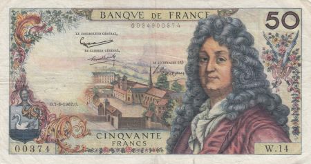 France 50 Francs Racine - 07-06-1962 Série W.14 - P.TB