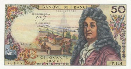 France 50 Francs Racine - 07-12-1967 Série P.114 - SUP+