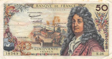 France 50 Francs Racine - 08-11-1962 Série N.26 - TB+