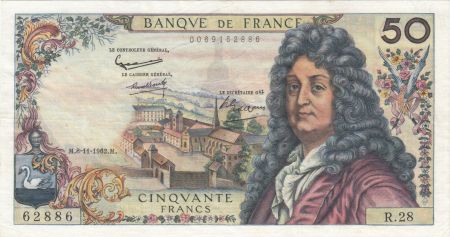France 50 Francs Racine - 08-11-1962 Série R.28 - TTB+