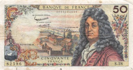 France 50 Francs Racine - 08-11-1962 Série S.28 - TB