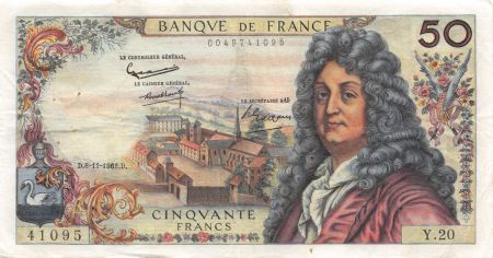 France 50 Francs Racine - 08-11-1962 Série Y.20 - TTB