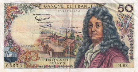 France 50 Francs Racine - 11-07-1963 - Série H.68